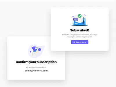 Blog subscription - Modals clean design email illustration modal box modal design modals subscribe subscription box typography ui user experience user interface web