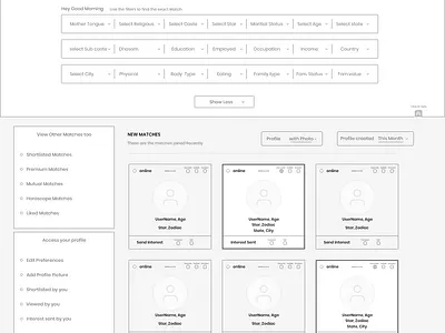 Matrimony_stage_2 design prototype vinith wireframe