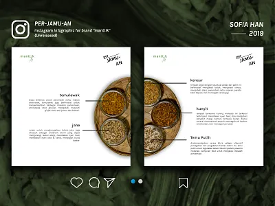 <IG FEED> UNRELEASED Herb Spice Infographic for manttik Brand branding clean design design graphicdesign herbal herbal products infographic inspiration instagram post nature photography spice