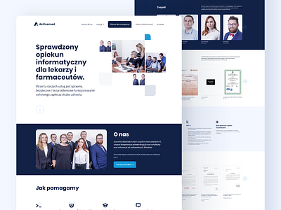 ActiveMed website about us about us page homepage landing page webdesign website