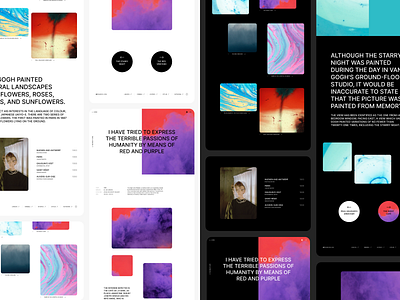 Visual portfolio template (Figma file) art download mockup figma interface portfolio responsive template ui ux visual website website design