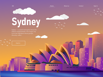 Sydney City Landscape 01 animation app branding city illustration city landscape cityscape design digital illustration graphic design illustration illustrator landing page landscape landscape illustration ui ux vector webdesign website website design