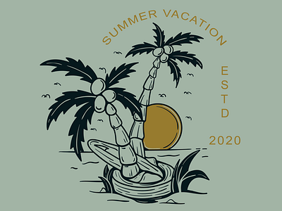 SUMMER VACATION adobe ilustrator branding clothing brand logo design vector design