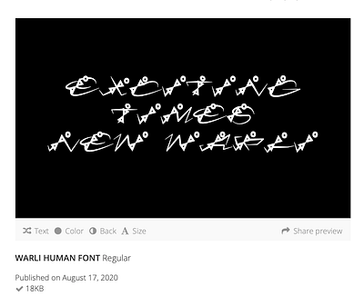 WARLI HUMAN FONT font design fontself typography