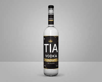 Vodka adobe illustrator alchocol black bottle brand brand design branding glass bottle glass bottle mockup gold label label packaging logo package packagedesign vodka