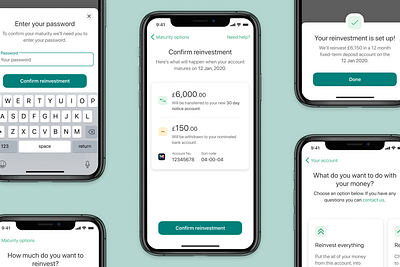 Reinvest your savings banking app banking website bankingapp figma finace fintech invest money money transfer reinvest saving savings withdraw