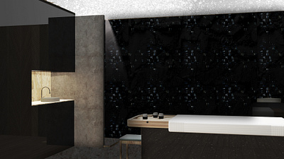 SPA- massage room 3dsmax dark design interior interior architecture rander spa space
