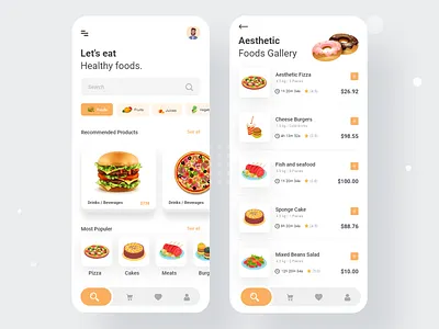 Food Recipe App 2020 app app concept apps blue color cooking app food food app free illustration ios app new orrage popular shot restaurant app ui ux uxdesign vector