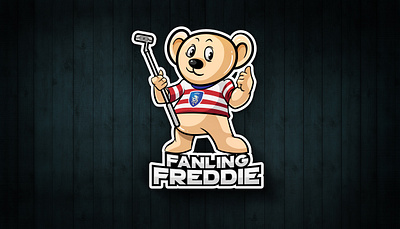 Fanling Freddie animal bear branding cartoon character company logo doll golf hockey illustration logo mascot teddy bear typography