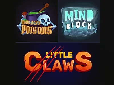 Logo for mobile game claws logo mind mindblock mobilegame mobilegamelogo photoshop warlock warlockspoison