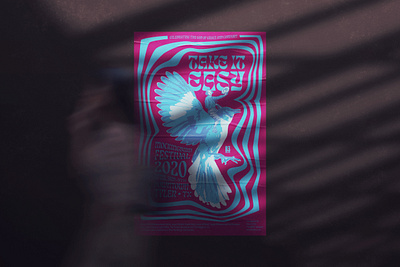 Mockingbird Conference 2020 Poster illustration poster psychedelic retro typography