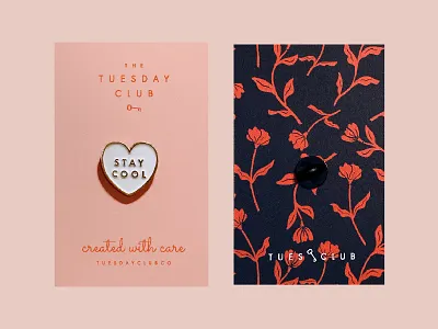 Stay Cool Pin | The Tuesday Club enamel pin floral merchandise pin product stay cool the tuesday club