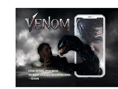 Venom adversiting cloud design film hollywood horror horror movie illustrator mobile movie photoshop venom