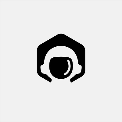 The Astronaut astronaut branding design flat logo minimal space spaceman spaceship vector