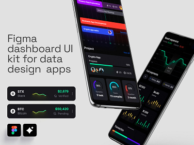 Eclipse - Figma dashboard UI kit for data design web apps mobile no code