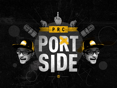 PRC Portside Intro aftereffects animation beer beer can black greyscale intro middle finger motion design rat skate skateboard skateboarding typography yellow