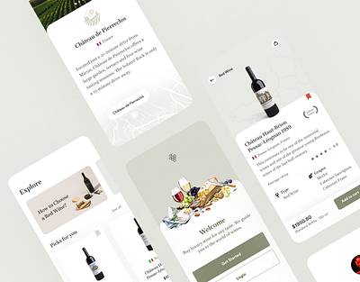 Wine App app app design design mobile mobile ui ui user interface ux wine
