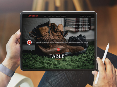 Free Man Using Tablet Mockup branding download free mockup freebies mockup mockup design mockup free mockup psd mockup template mockups print psd mockup ui ui ux ux website design website mockup