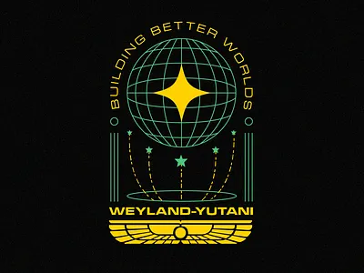 Weyland Yutani Emblem alien branding design emblem graphic graphic design illustrator logo patch pin sci fi vector weyland yutani