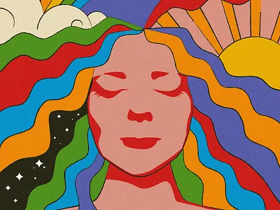 Psychedelic Goddess 60s 70s psychedelic