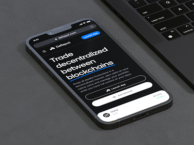 Defispot - Crypto Landing Page (Mobile) app bitcoin ethereum wallet bnb blockchain clean crypto dashboard design exchange nft finance ios16 mobile website trade ui user interface ux web3 widgets