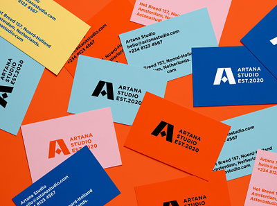 Astana Studio | Business Card brand branding business card design identity illustration logo logomark logotype minimal typography