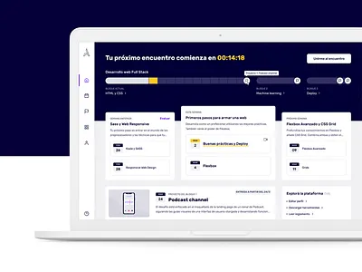 Acámica - Educational Online Platform dashboard design desktop edtech educational product design remote ui design