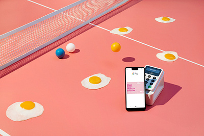 KLARNA - Google Pay Launching eggs fried eggs google google design klarna pay photograhy pingpong set design