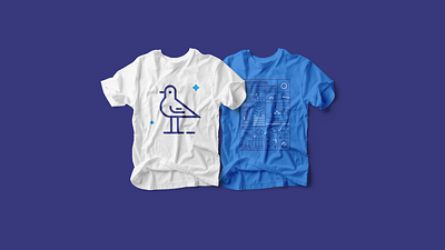 Museo Marítimo del Cantábrico blue cantabria icon illustration sea seagull shirt spain vector wave