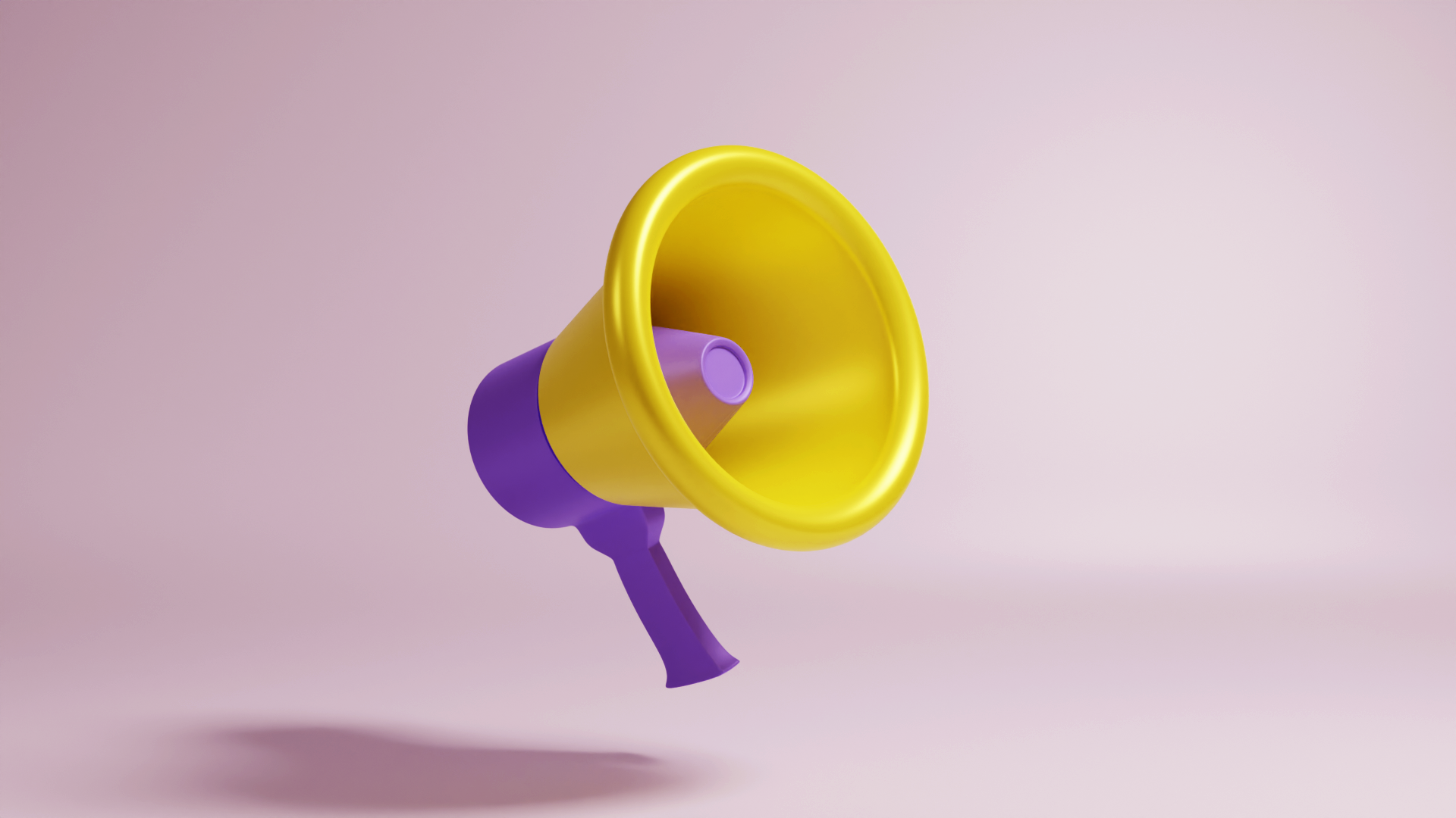 3D Megaphone 3d animation audio colour icon megaphone mic render speaker