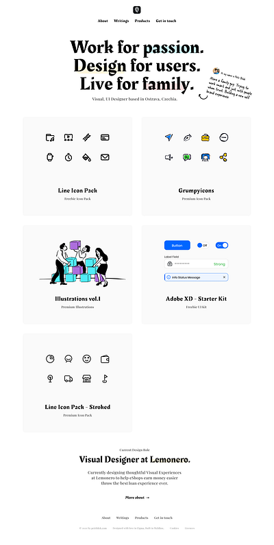 petrbilek.com - Portfolio - Minimal brand branding figma freebies icon icon pack icon set ioons kits packages petr bilek portfolio portfolio design portfolio page portfolio site portfolio website typography ui