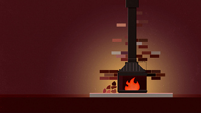 DYOF(draw your own fireplace) - 3 art design illustration