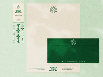 Nature Hype Network Stationery branding branding and identity branding design business card green branding leaf leaf logo leaves letterhead modern simple stationery