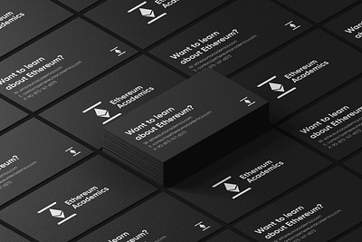 Ethereum Academics - Business Card Mockup blockchain branding business card design business card mockup business card mockups businesscard card design design ethereum ethereum academics logo ethereum logo graphic design illustration illustrator logo logo design minimal mockup rebrand