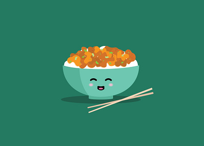 Orange Chicken But Make It Happy bowl chinese food food orange rice