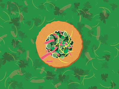 PANIPURI design fastfood flat green illustration vector