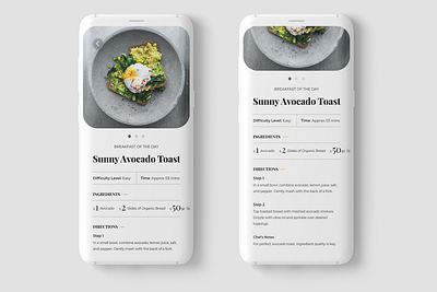 Cooking Recipe App (Mobile UI) adobe illustrator adobe xd graphic design illustration minimalist mobile ui product design ux design