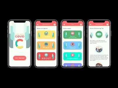 Cope with COVID Mobile App app app design mobile mobile design mobileappdesign