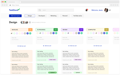 Kanban kanban organizer ui ux webdesign xddailychallenge