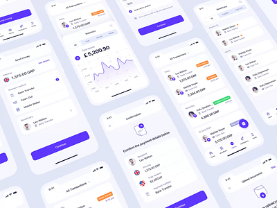 FinTech iOS application app apple application blue clean converter design finance finances fintech graph interface ios mobile money payment transaction ui ux wallet