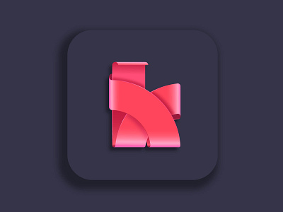 3D Karao Logo branding gradient k k letter logo lettermark