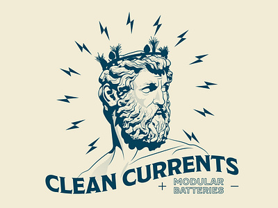 Clean Currents Neptune Design branding design illustration logo maritime neptune