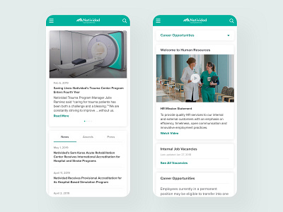 Hospital Communication Hub Mobile app appdesign communication hospital hub job medical mobile news ui user experience ux webapp