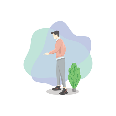 man employee character flat flat design illustration vector vector illustration