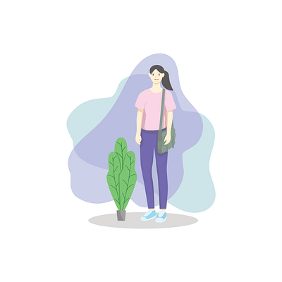 girl on college character flat vector vector illustration vector illustrations