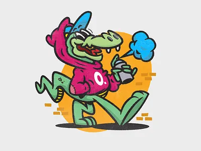 Crocodile Character animal art art direction brand character character animation characterdesign dibujo face illustration art illustrator mascot mascota personaje street street art streetwear vector vector illustration vectorart