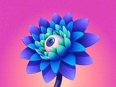 Sight 👁️ design eye flower gradients graphic design illustration
