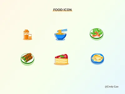 Food icon set food icon illustration