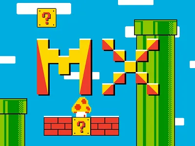 MX 1 up design dribbble playoff gaming illustrator mario mushroom mx videogame