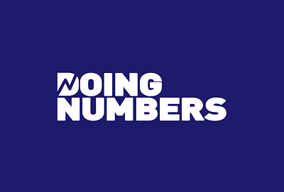 Doing Numbers Logotype branding design icon logo typogaphy vector